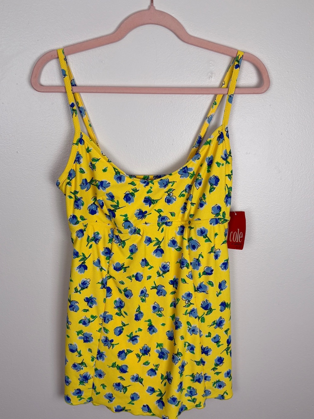 VTG 90s Cole of California One Piece Swimsuit with Floral Print